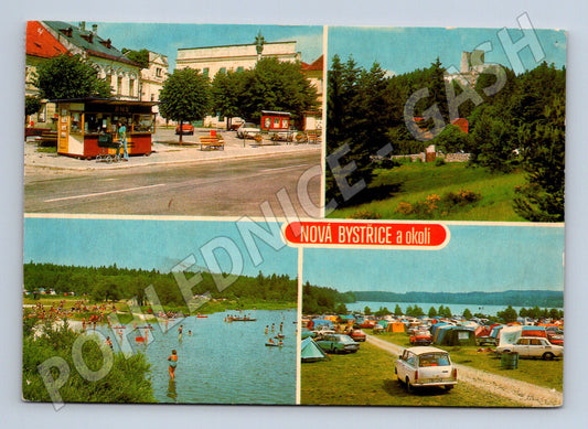 Pohlednice Nová Bystřice kolor velký formát (M14678)