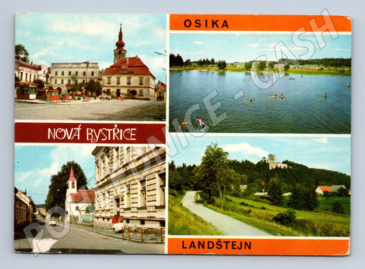 Pohlednice  Nová Bystřice, Osika, Landštejn 1973 (M14679)