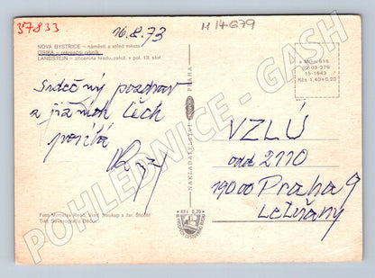 Pohlednice  Nová Bystřice, Osika, Landštejn 1973 (M14679)