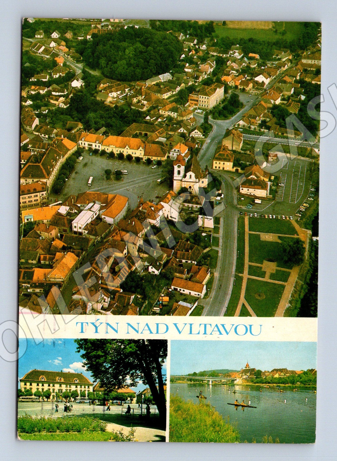 Pohlednice Týn nad Vltavou letecký pohled 1975 (M14680)