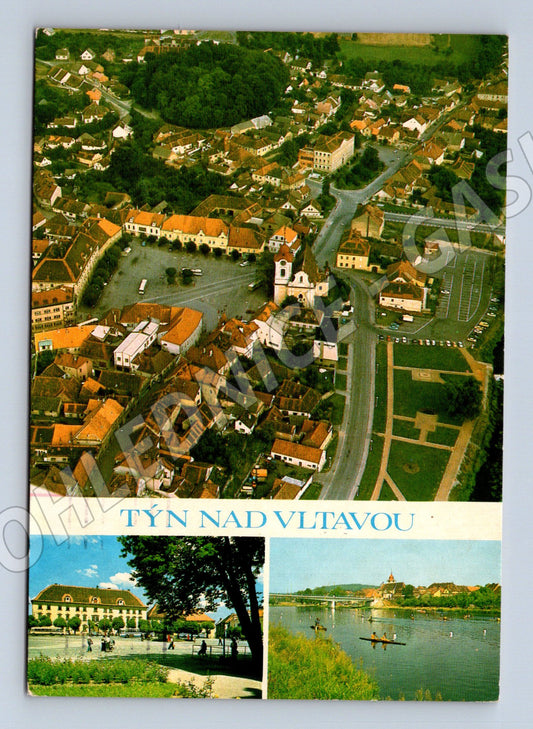 Pohlednice Týn nad Vltavou letecký pohled 1975 (M14680)