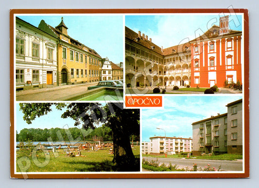Pohlednice Opočno renesanční zámek a koupaliště (M14686)