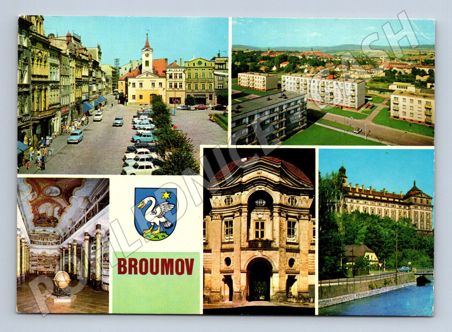 Pohlednice Broumov více záběrů města (M14692)