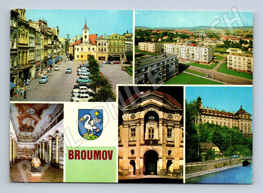 Pohlednice Broumov více záběrů města (M14692)