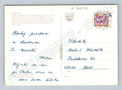 Pohlednice Broumov více záběrů města (M14692)