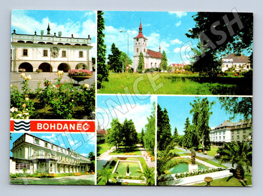 Pohlednice Bohdaneč lázeňské město s více záběry (M14701)