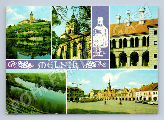 Pohlednice Mělník více záběrů města 70. léta (M14714)