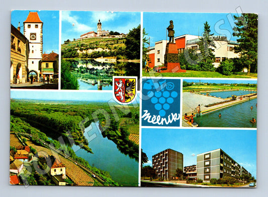 Pohlednice Mělník koláž památek (M14715)