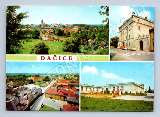 Pohlednice Dačice koláž města (M14719)