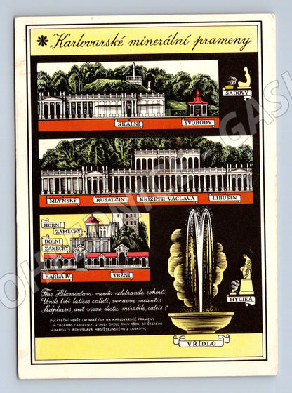 Pohlednice Karlovy Vary minerální prameny (M14725)