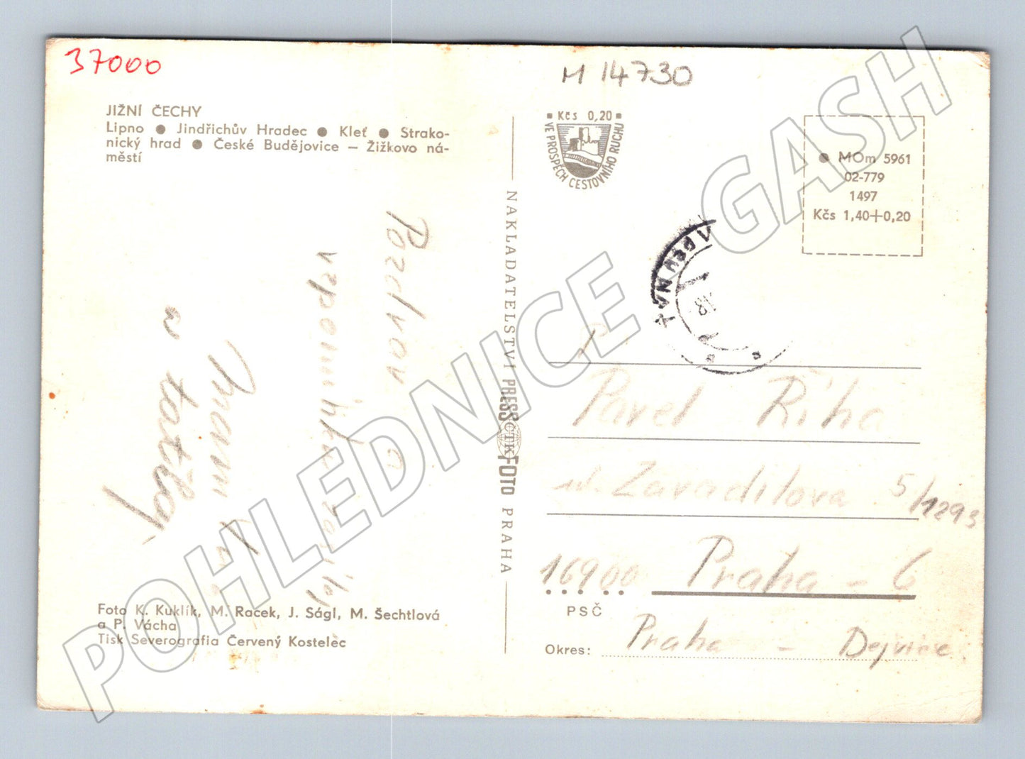 Pohlednice Jižní Čechy hrady příroda (M14730)