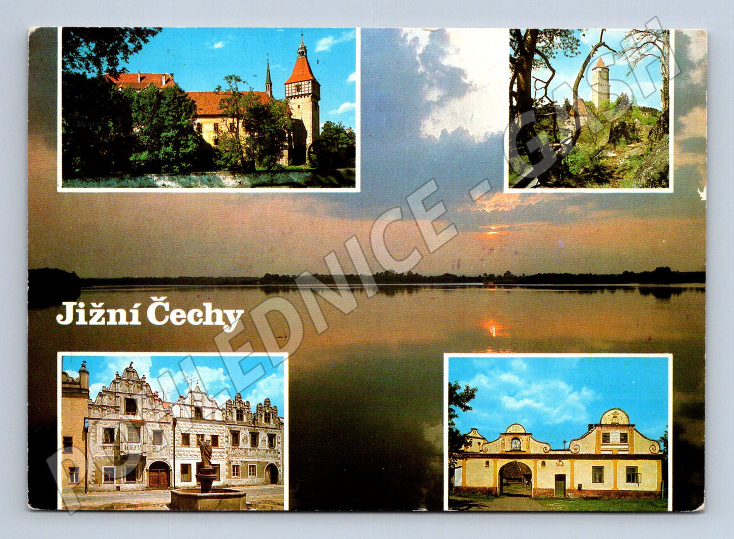 Pohlednice Jižní Čechy koláž památek (M14731)