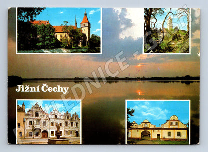 Pohlednice Jižní Čechy koláž památek (M14731)