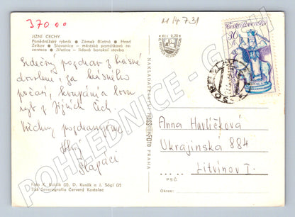 Pohlednice Jižní Čechy koláž památek (M14731)