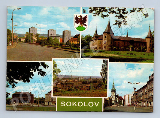 Pohlednice Sokolov koláž dominant (M14759)