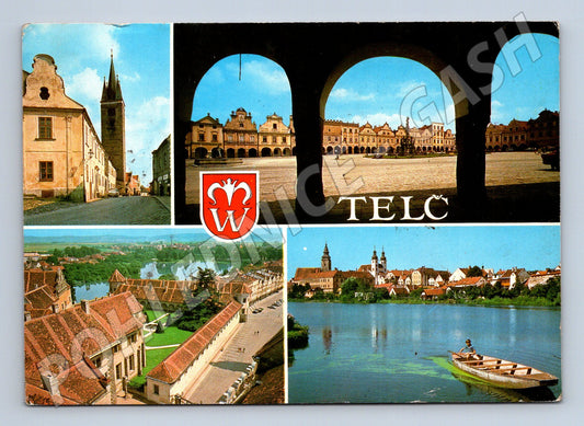 Pohlednice Telč náměstí pohled na město (M14760)