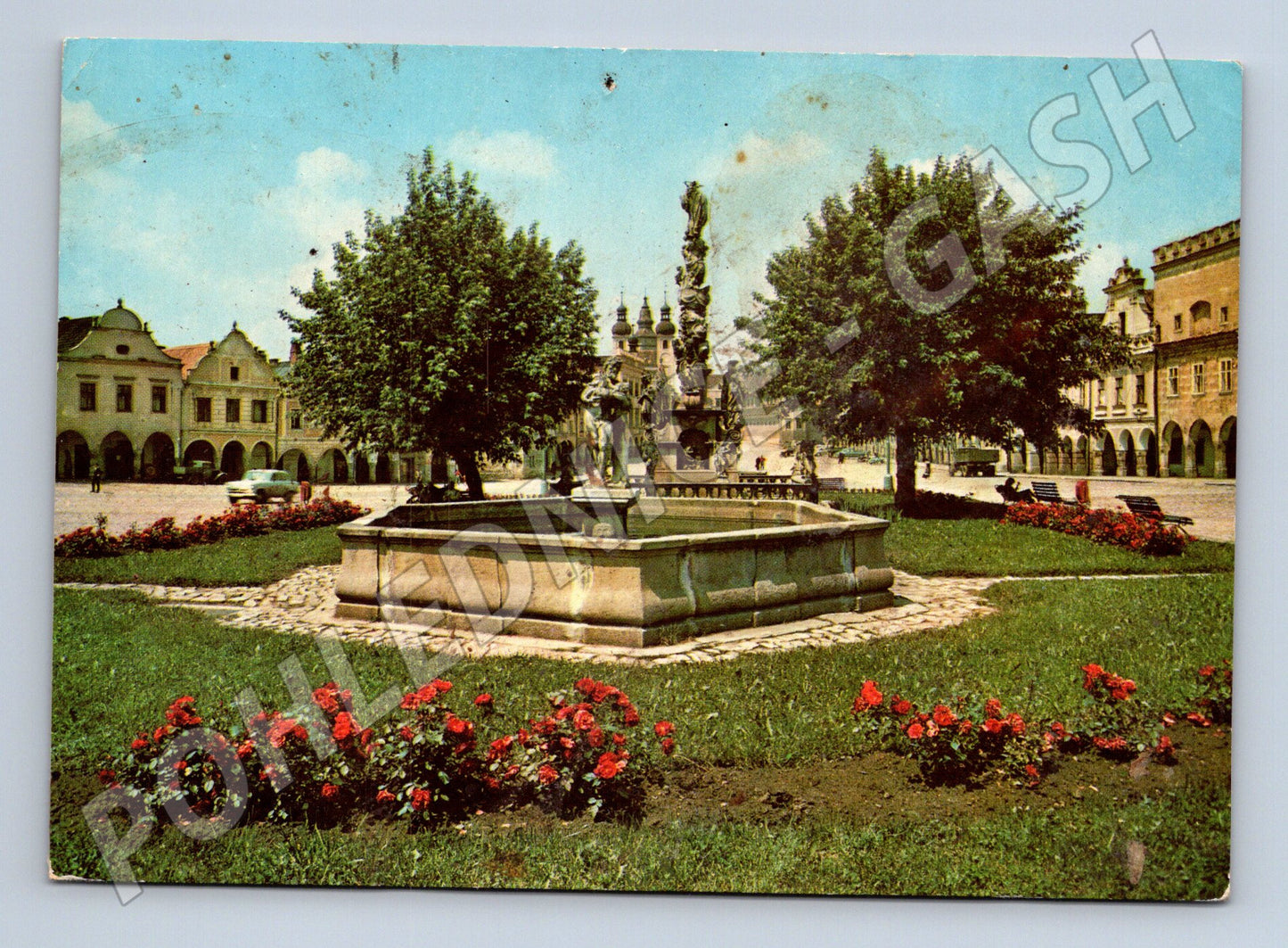 Pohlednice Telč Náměstí Míru historická (M14761)