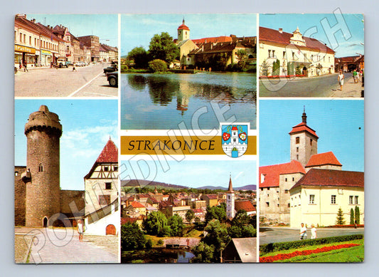 Pohlednice Strakonice koláž historických památek (M14762)
