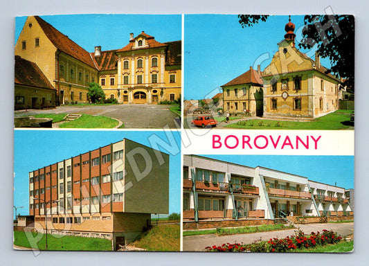 Pohlednice Borovany zámek, radnice (M14771)