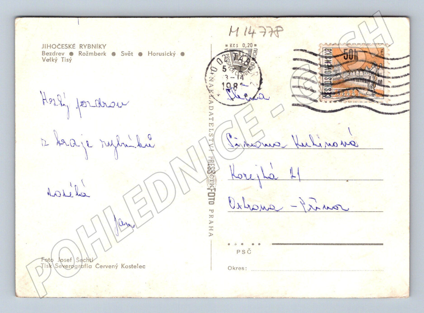 Pohlednice Jihočeské rybníky koláž (M14778)