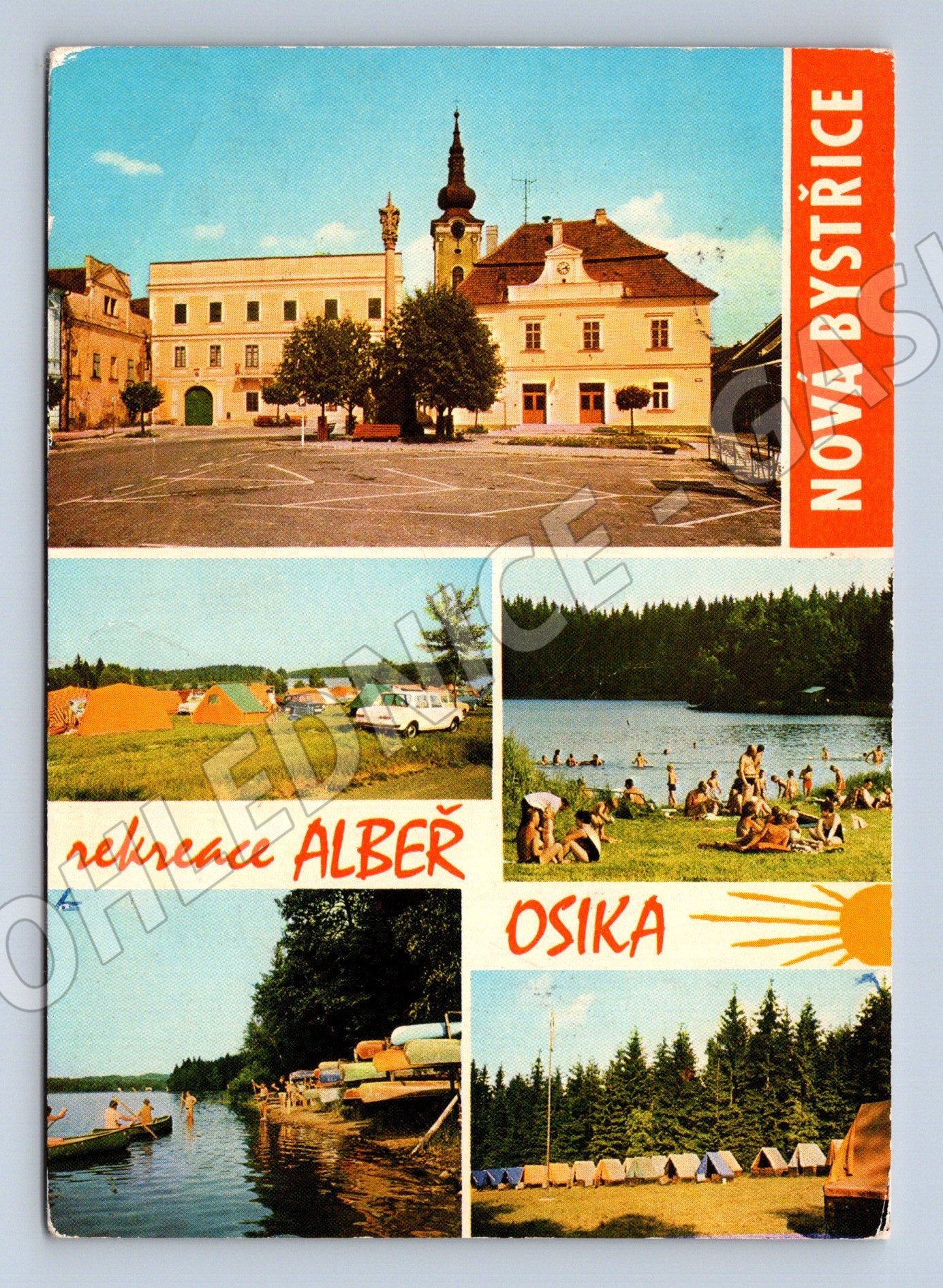 Pohlednice Nová Bystřice Albeř, Osika, ČSR (M14782)