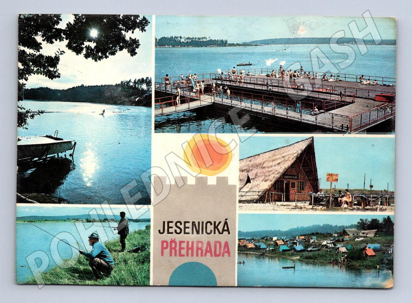 Pohlednice Jesenická přehrada 60. léta (M14785)