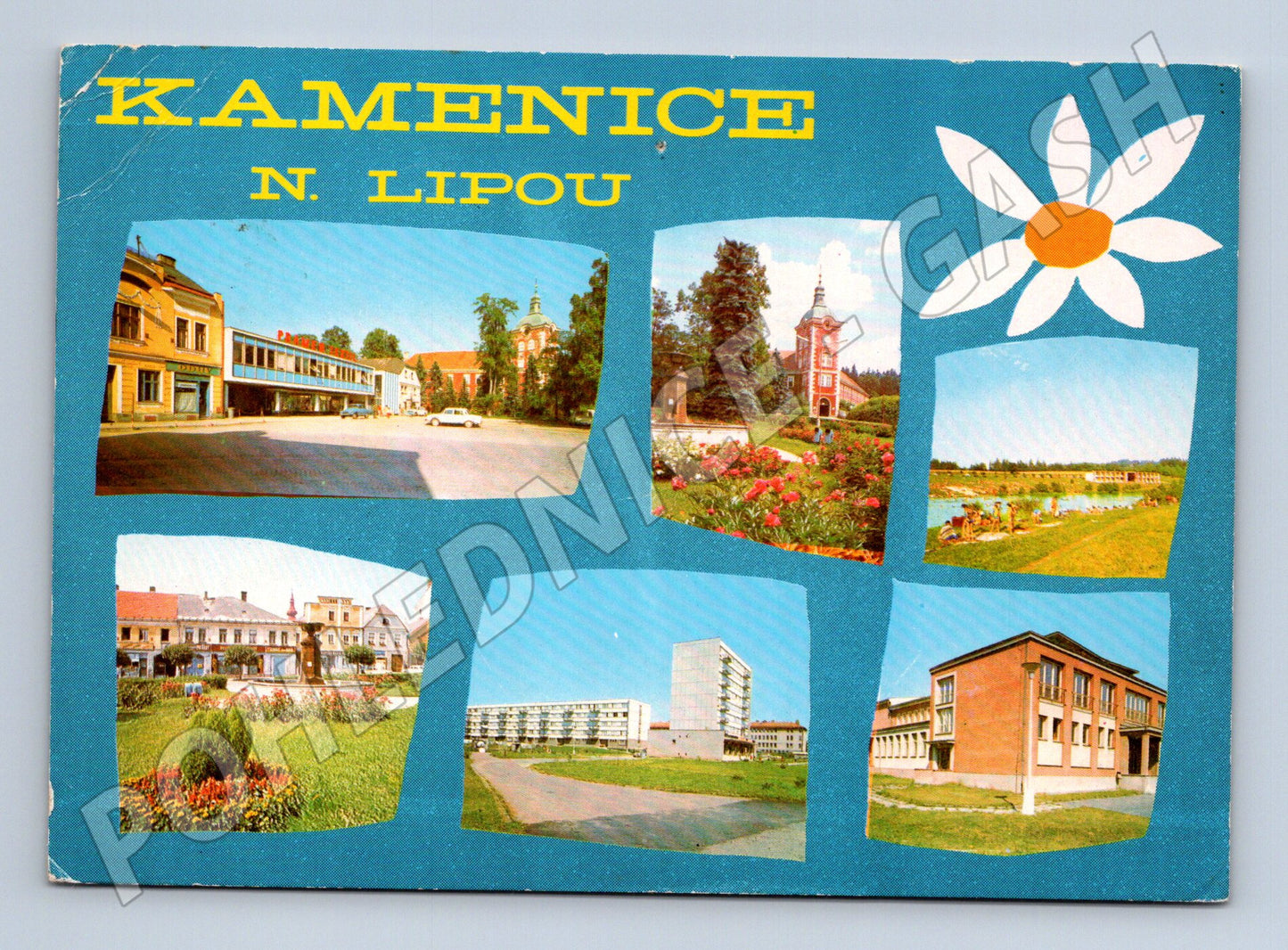 Pohlednice Kamenice nad Lipou koláž (M14787)