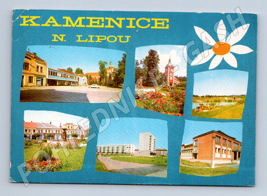 Pohlednice Kamenice nad Lipou koláž (M14787)
