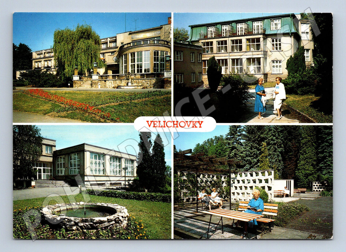 Pohlednice Velichovky lázně (prošla poštou, ČSR, M14791)