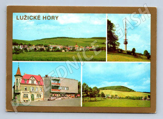 Pohlednice Lužické hory použitá r. 1988 (M14805)