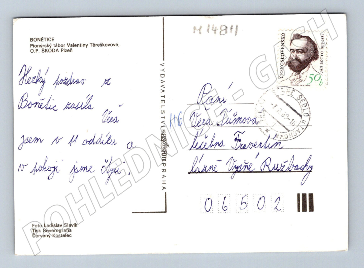 Pohlednice  Bonětice – pionýrský tábor (M14811)
