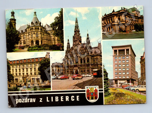 Pohlednice Pozdrav z Liberce – historická koláž (M14813)