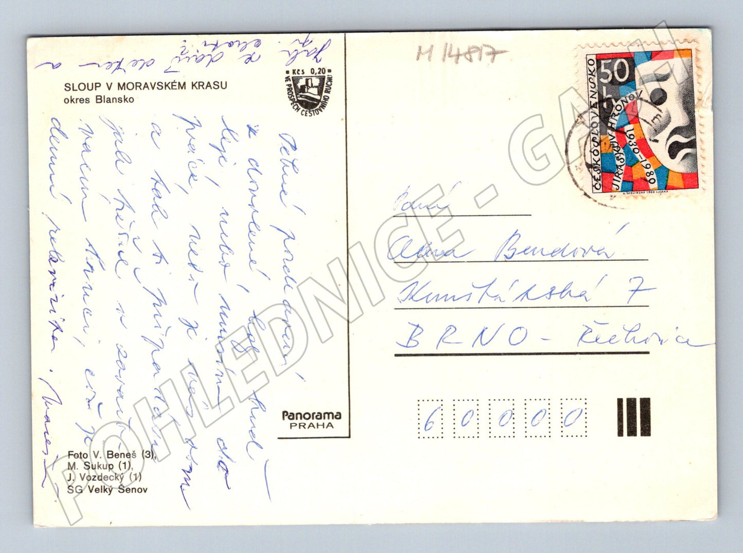 Pohlednice Sloup v Moravském krasu (M14817)
