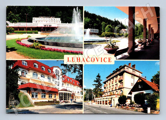 Pohlednice Luhačovice lázně kolonáda hotely (M14818)