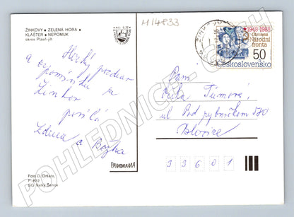 Pohlednice Žinkovy Zelená Hora Klášter Nepomuk (M14833)