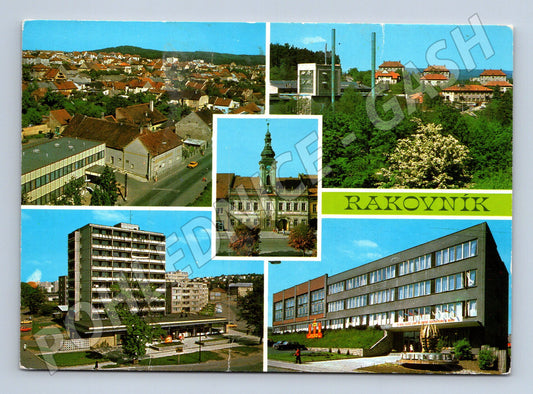 Pohlednice Rakovník více záběrů města (M14834)