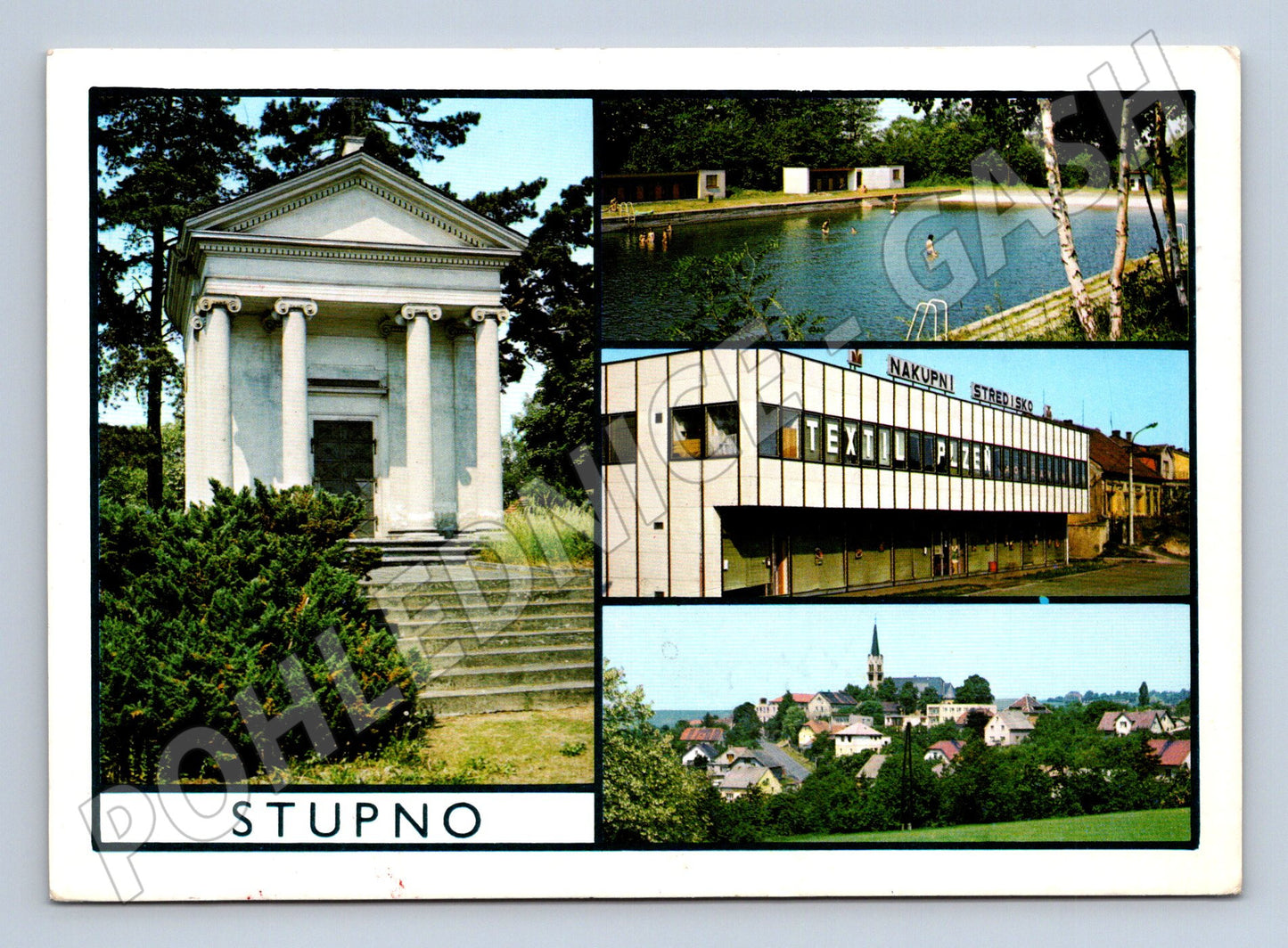 Pohlednice Stupno empírová hrobka (M14839)