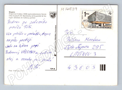 Pohlednice Stupno empírová hrobka (M14839)