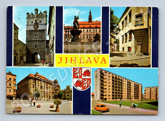 Pohlednice Jihlava koláž budov (M14840)