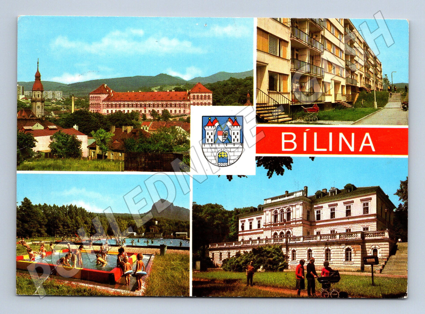 Pohlednice Bílina severočeské lázně více záběrů (M14843)