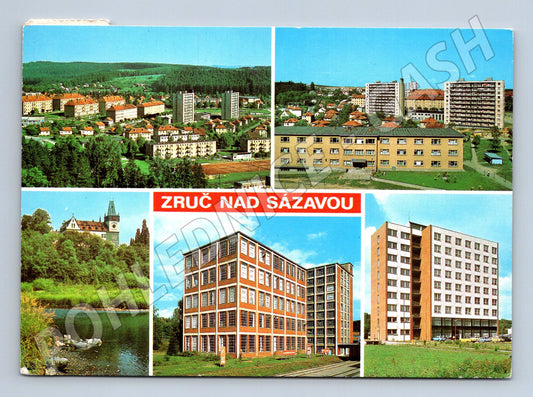Pohlednice Zruč nad Sázavou koláž zaslaná 1977 (M14847)