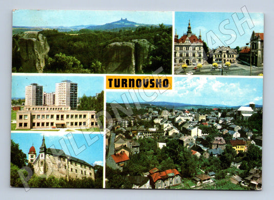 Pohlednice  Turnovsko koláž psaná známka (M14848)