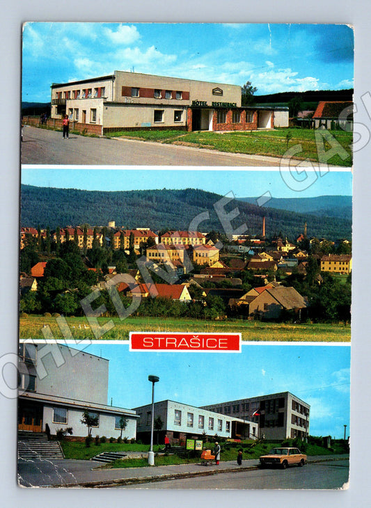Pohlednice Strašice historická s více záběry (M14866)