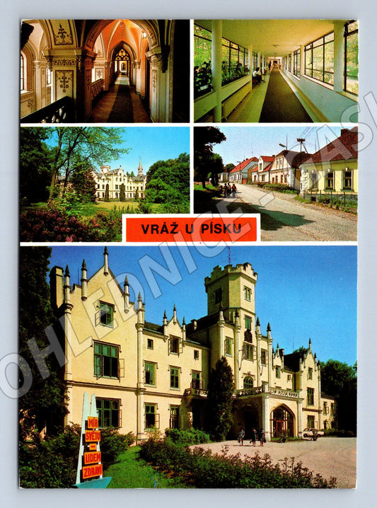 Pohlednice Vráž u Písku – zámek a lázně (M14875)