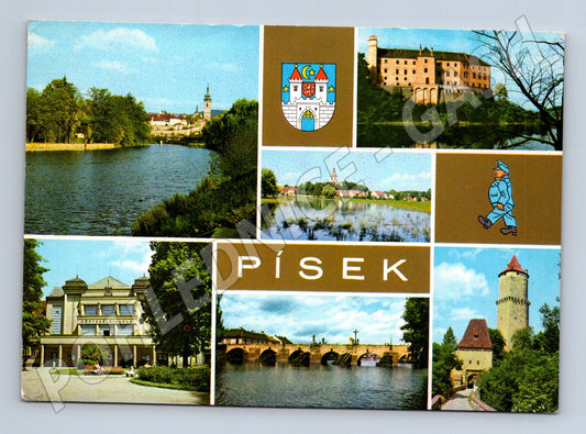Pohlednice Písek, více pohledů (M14878)