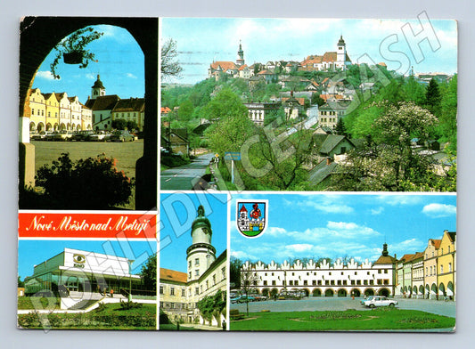 Pohlednice Nové Město nad Metují koláž, ručně psaná (M14881)