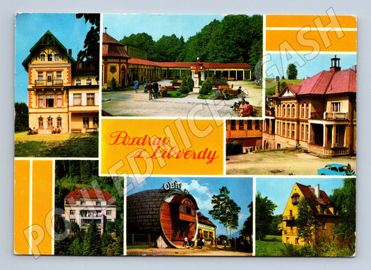Pohlednice Lázně Libverda historická koláž (M14889)