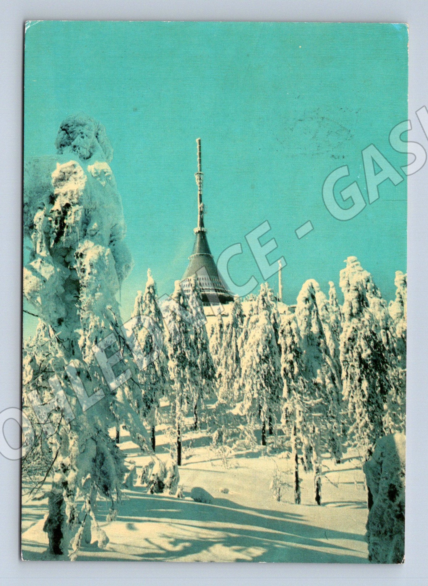 Pohlednice Ještěd zima Liberec, 1973, (M14913)