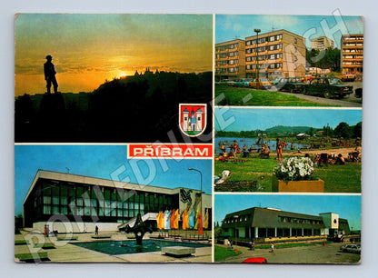 Pohlednice Příbram koláž socialismus (M14930)