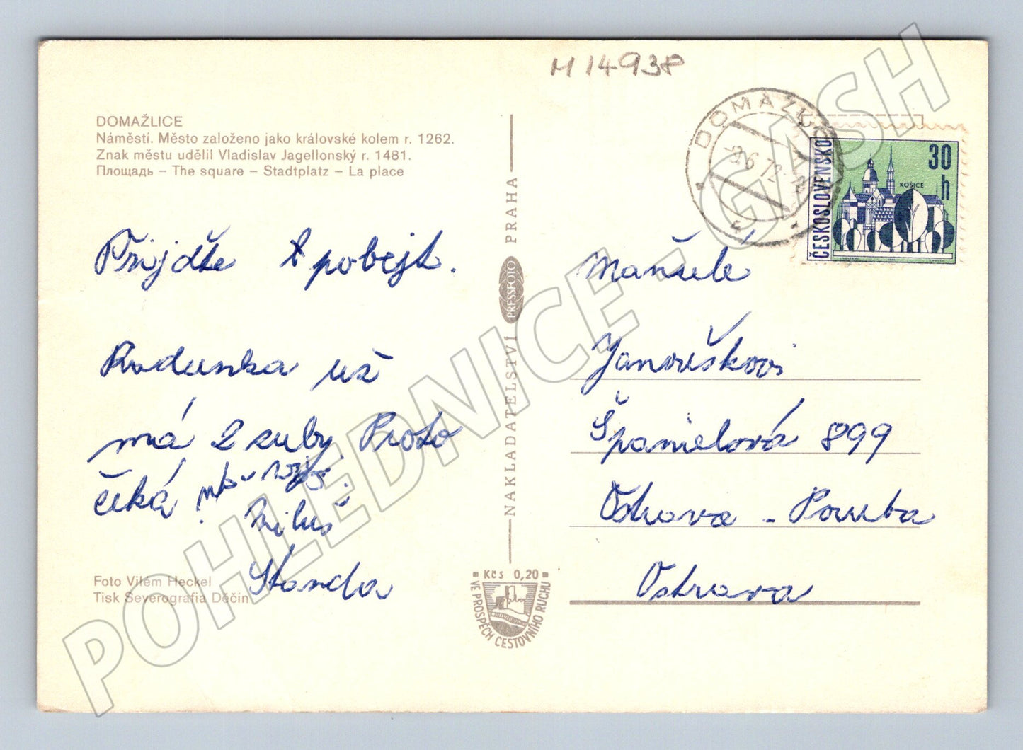 Pohlednice Domažlice náměstí (M14938)